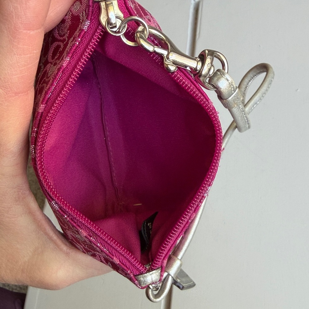 Coach Fuchsia Signature Wristlet - Picture 7 of 11